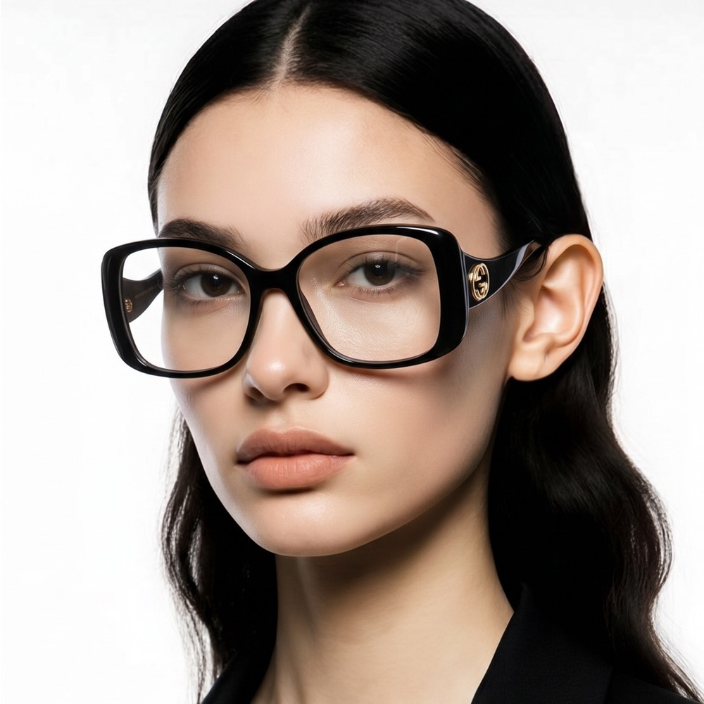New Authentic Gucci GG1236o Black Women's Glasses - Picture 1 of 13